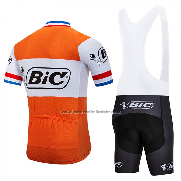 2018 Fahrradbekleidung Bic Champion Niederlande Orange Trikot Kurzarm und Tragerhose